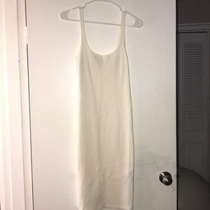 SZ S White cotton tank dress, 32” length